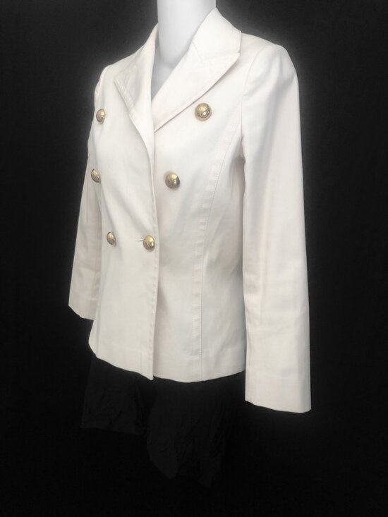 GUCCI Ivory Cotton Blend Short Blazer Jacket Small Tagged 38 - Picture 5 of 16